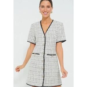 Pomander Place Women's Josephine Tweed Short Sleeve Dress L *READ DESCRIPTION*